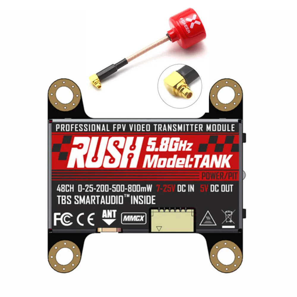 RUSH TANK 5,8G 48CH Smart Audio 0/25/200/500/800mW переключаемый VTX w/ Foxeer Lollipop 3 RC Drone Racing Freesstyle Nazgul5 X220S|Детали и аксессуары|   | АлиЭкспресс