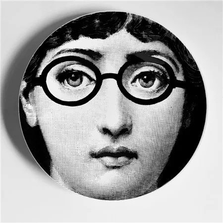 Deep Blue Fornasetti фарфоровые декоративные настенные тарелки, аксессуары для украшения дома, украшения для кофейни, бара, ресторана, декора комнаты, подарок - Цвет: Deep Blue