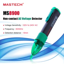 MASTECH 100 V-240 V Бесконтактный AC тестер датчика детектора напряжения ручка MS8900 со звуком и светильник