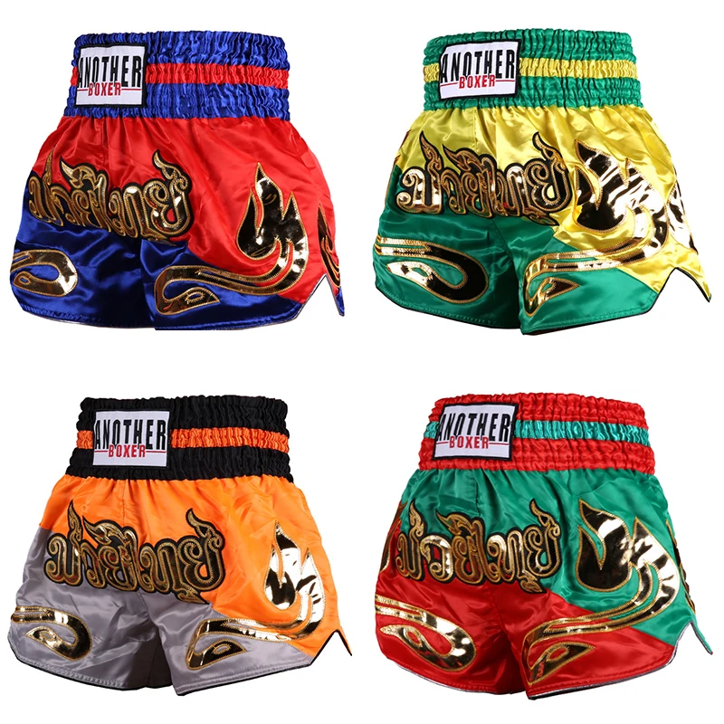 

Men's Boxing Pants Embroidery MMA Shorts Kickboxing Fight Grappling Short Children Tiger Muay Thai Boxing Shorts Sanda Clothing