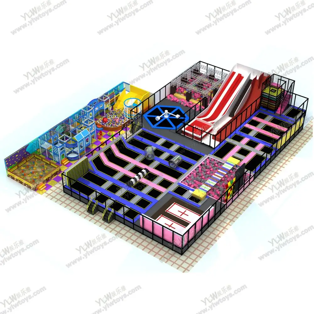 Комнатный батут парк мягкая игровая площадка лабиринт зона ниндзя предметы