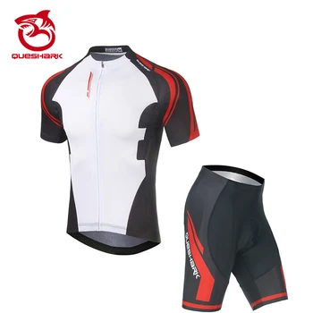 

Queshark Summer Cycling Jersey Breathale Mountain Bike Clothing Quick-Dry Racing MTB Bicycle Clothes Uniform Cycling Suit Set