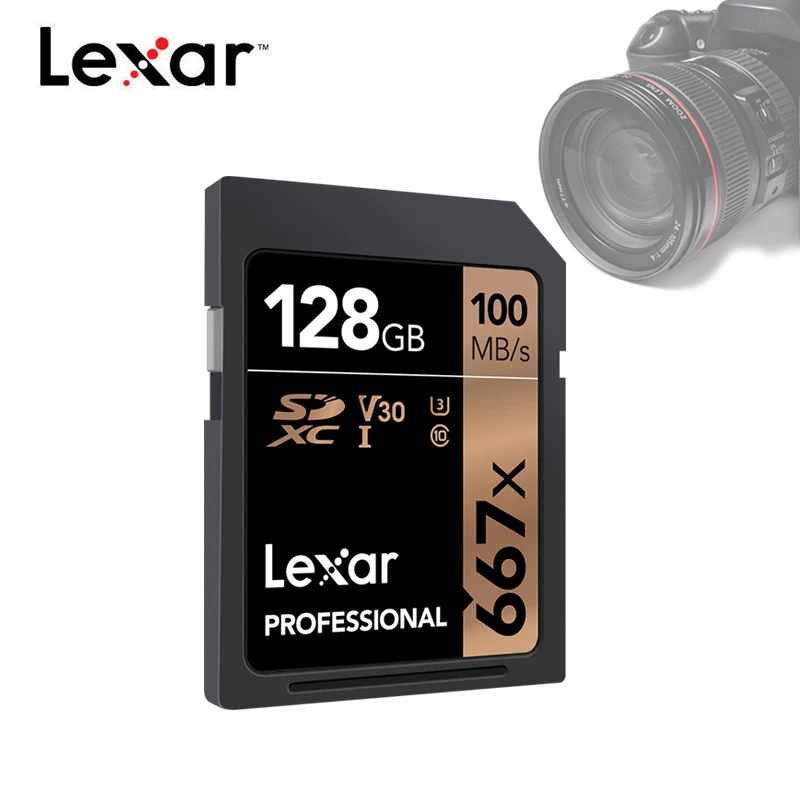 Lexar 100% оригинальная SD карта 667x 128 ГБ 256 64 C10 U3 Стандартная памяти 100 sd SDXC класс