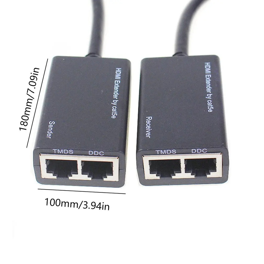 Практичный HDMI по RJ45 CAT5e CAT6 LAN Ethernet балун расширитель повторитель до 100 футов 1080P Высокая производительность