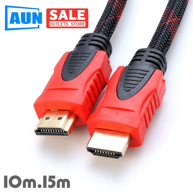 Кабель AUN HDMI. Позолоченное кольцо с двойным магнитом версии 1 4. HDMI 10/15 м поддержкой