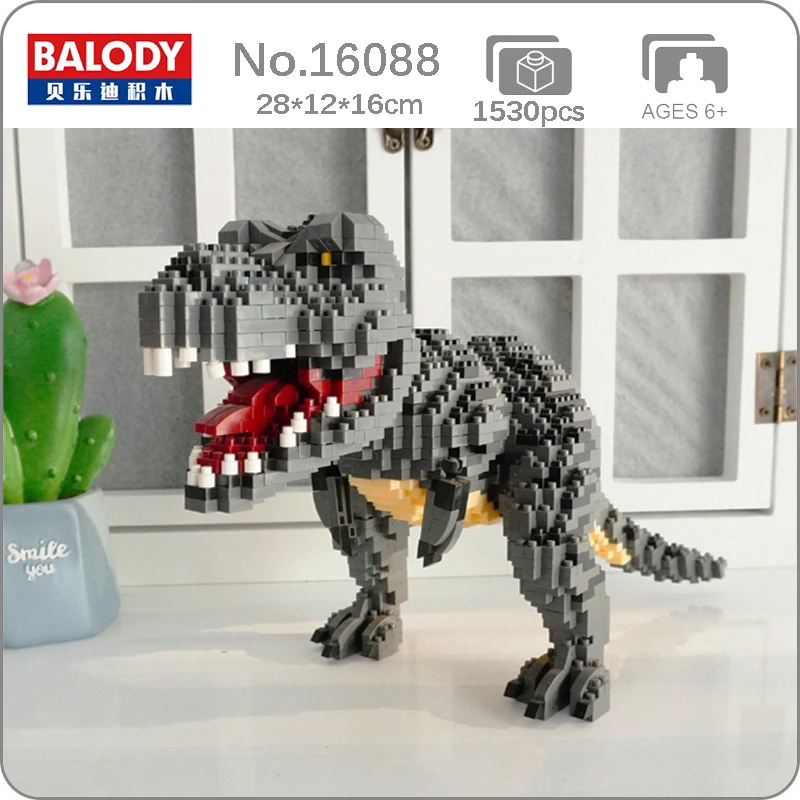 Balody 16088 Jurassic Dinosaur Tyrannosaurus Rex Animal Monster DIY Mini  Diamond Blocks Bricks Building Toy for Children no Box - AliExpress Toys &amp;  Hobbies