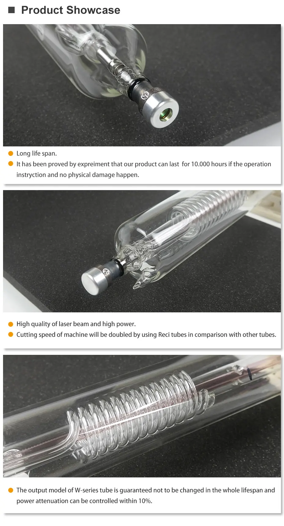DRAGON DIAMOND Reci W8 150 Вт CO2 лазерная трубка Деревянный чехол коробка Длина упаковки 1850 диам. 90 мм для CO2 лазерная гравировка машина для резки