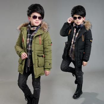 

Toddler Boys Winter Thick Warm Thicken Fashion Clothes Hooded Coat snowsuit Toddler Infant Boys Overcoat Zipper Jacket Clothing