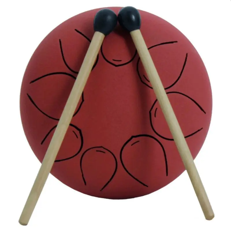 

Stainless Steel 5-tone 5 Inch Lotus Drum Handheld Pan Percussion Innovative