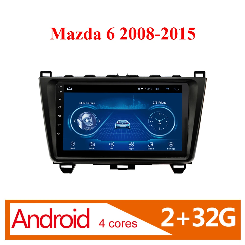 2 din Adroid Автомагнитола стерео WIFI GPS навигация мультимедийный плеер для Mazda 6 2008 2009
