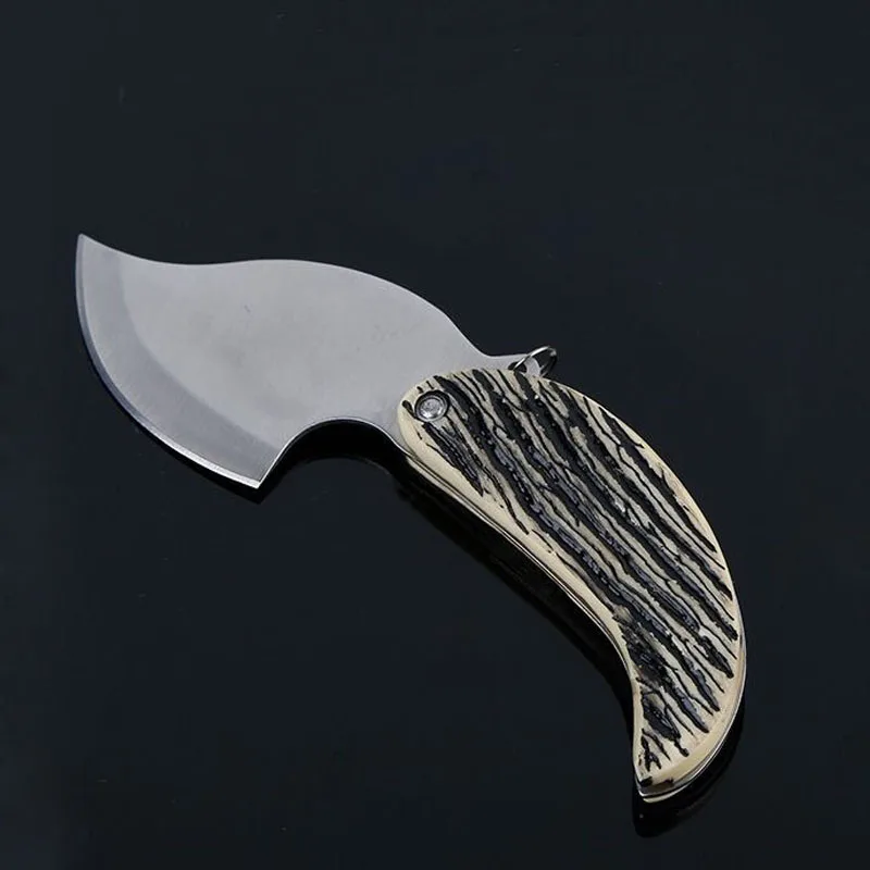 

Mini Folding Blade Knife Survival Tactical Knives Leaf-type Jackknife Outdoor Cutting Tools Defensive Pocket Hunting Knife