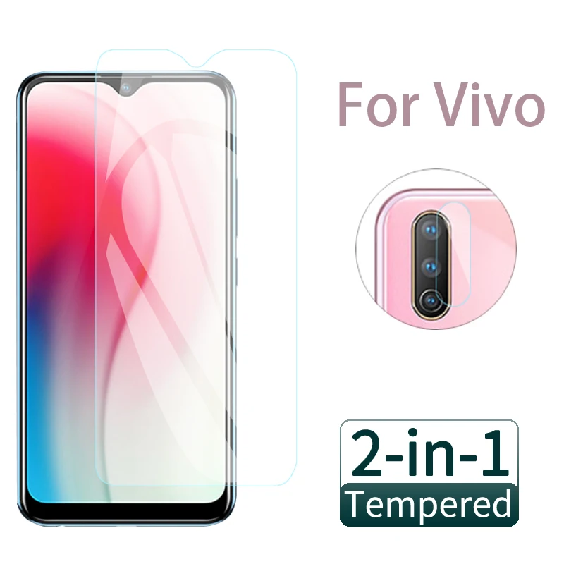 Защитное стекло 2 в 1 для камеры Vivo Y12 Y17 9H 2.5D Y17|Защитные стёкла и плёнки| |