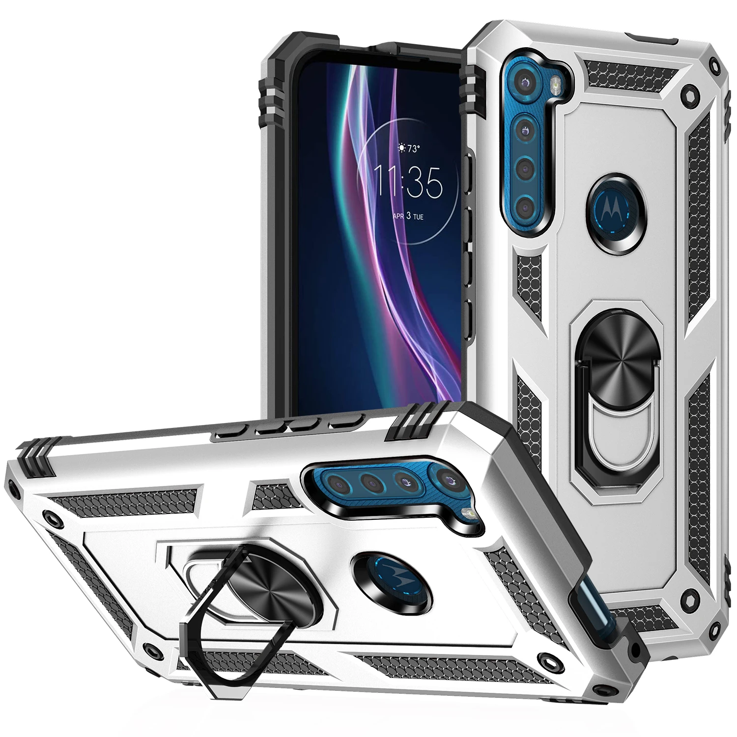 thumbnail image 1 of Case for MOTO one Plus Fusion Rugged Shield Armo Shockproof Cover for Motolora Moto G31 G41 G51 G71S G52 G82 G22 Edge 20 30 Pro, 1 of 5