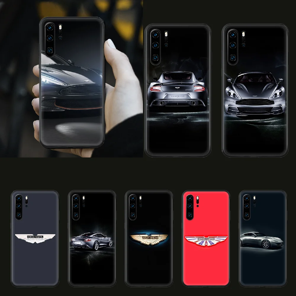 

luxury Aston Martin car Phone Case cover For huawei p 8 9 10 20 30 40 P pro Smart 2019 Z lite mini black waterproof soft back