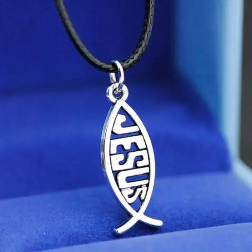 ロット 10 個ファッションイクシスイエス魚ペンダントネックレス