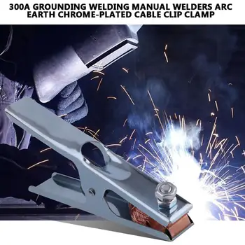 

High Quality Practical 300A Chrome-Plated Cable Grounding Welding Manual Welders Arc Earth Clip Electrical Clamp Copper Gripping