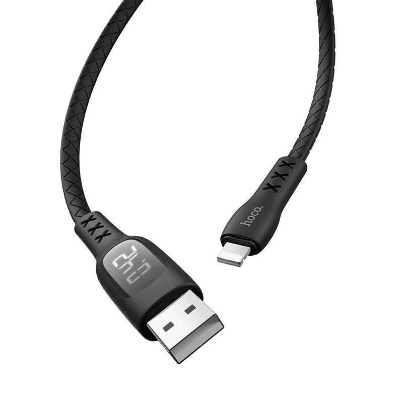HOCO S6, 15 шт./лот,, светодиодный usb-кабель с цифровым дисплеем для iPhone, кабель типа C, микрокабель для samsung USB-C