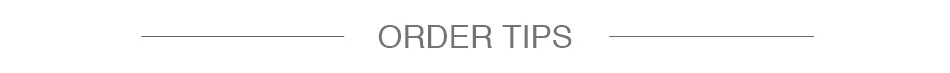 Order Tips