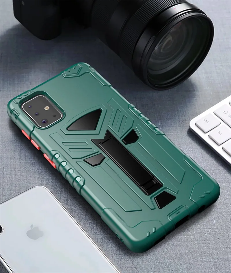 Прочный силиконовый чехол с подставкой для Samsung Galaxy A90 A70 A70s A71 A50 A50s A51 A30 A30s A20 A20e A20s