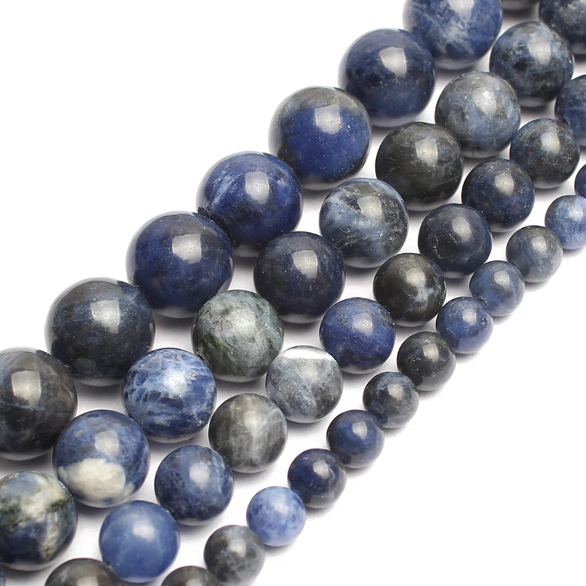Natural Stone Beads 4 6 8 10mm Turuoqises Lava Amazonite Agates Amethysts Round Beads for Jewelry Making DIY Handmad Bracelet