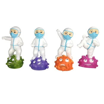 

4Pcs Quarantine Survivor Ornament For Desktop Decoration Accessories Crafts Doctor Nurse Ornaments Home Decor