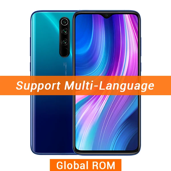 Global ROM Blue Xiaomi Redmi Note 8 Pro с глобальной прошивкой, 6 ГБ ОЗУ, 64 Гб ПЗУ, 64 мп, четыре камеры заднего вида, мобильный телефон Helio G90T, четыре ядра, 4500 мАч, NFC - Цвет: Global ROM Blue