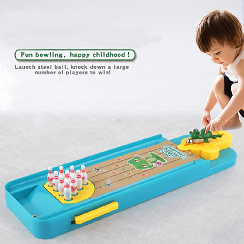 

Mini Desktop Bowling Game Toy Indoor Parent-Child Interactive Table Sports Game Toy Bowling Educational Gift For Children