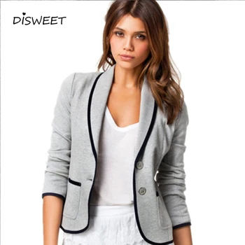 

Autumn Suit Women'S Clothing Fashion Splice Stripe Long Sleeve Pocket Suit Women Temperament Button Slim Plus Size Suit Woman