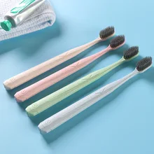 Производители оптом Пшеничной Соломы Набор зубных щеток Douyin для взрослых мягкие волосы заколка подарок зубная щетка путешественник наличные