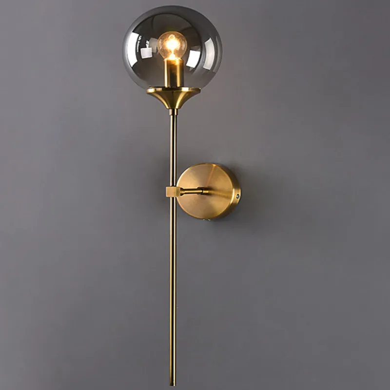 

Modern Retro Glass Wall Lamp Gold Led Wall Light Fixtures For Home Decor Bedroom Bathroom Mirror Lights Indoor E14 Luminaire
