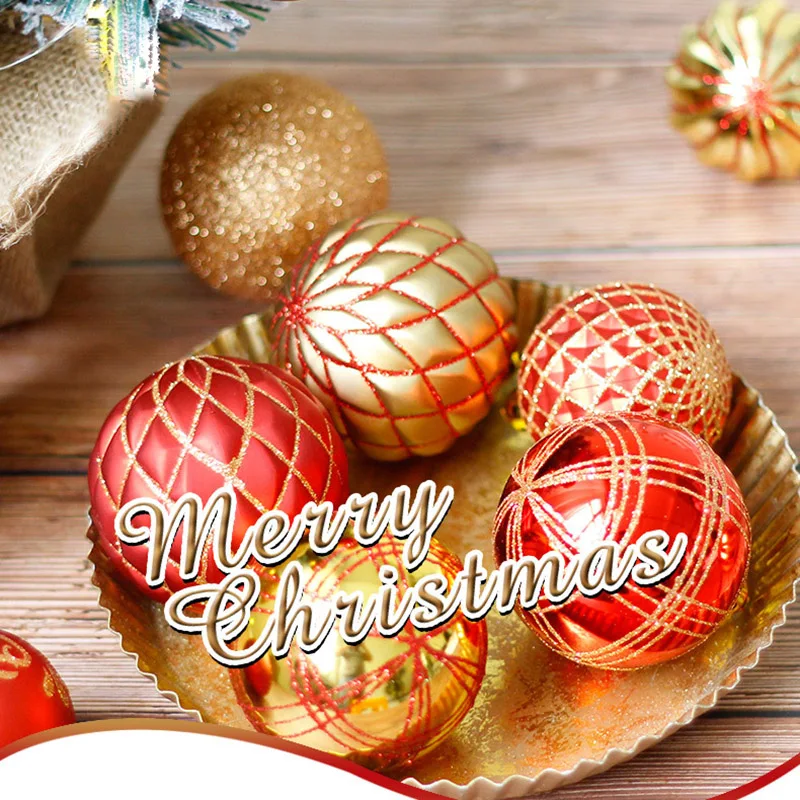 12PCS 7CM Christmas Ball Party Supplies Colored Ornament Christmas for Home Shop WXV Sale