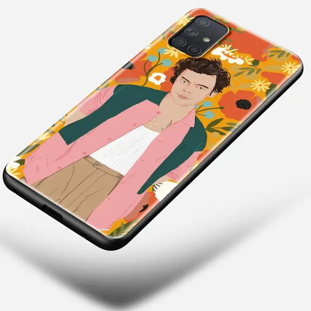 Phone Case for Samsung Galaxy A51 A71 5G A50 A70 A11 A21s A31 A41 A42 A91 A01 TPU Soft Black Cover Harry style art B05