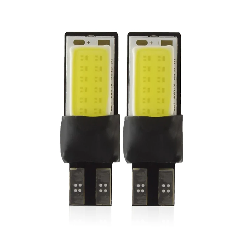 

2x T10 W5W Car LED COB Signal Bulb Interior Light 12V Auto Turn Wedge Side Reading License Plate Parking Trunk Luggage Lamp