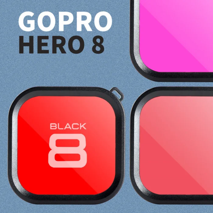 3 шт. фильтры для Gopro Hero 8 Водонепроницаемый чехол водонепроницаемый фильтр для дайвинга аксессуары для камеры распродажа
