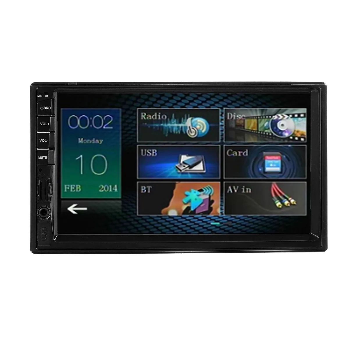 Car Rear View Camera 7" Touch Screen bluetooth Car Stereo MP5 FM Radio Player+ 4 LED Rear Camera Parking Reverse Vehicle Camera