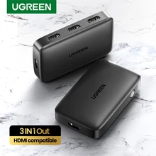 UGREEN 4K HDMI-kompatiblen Switch 3 in 1 Out HDMI-kompatibel Switcher Splitter für Mi Box 4k für NS PS4 mit IR Fernbedienung