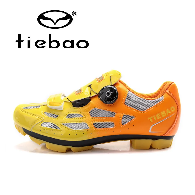 TIEBAO/Профессиональная мужская и женская обувь для велоспорта; обувь для горного велосипеда с самоблокирующимся верхом; дышащая Спортивная обувь; Zapatillas - Цвет: TB15-B1259 orange