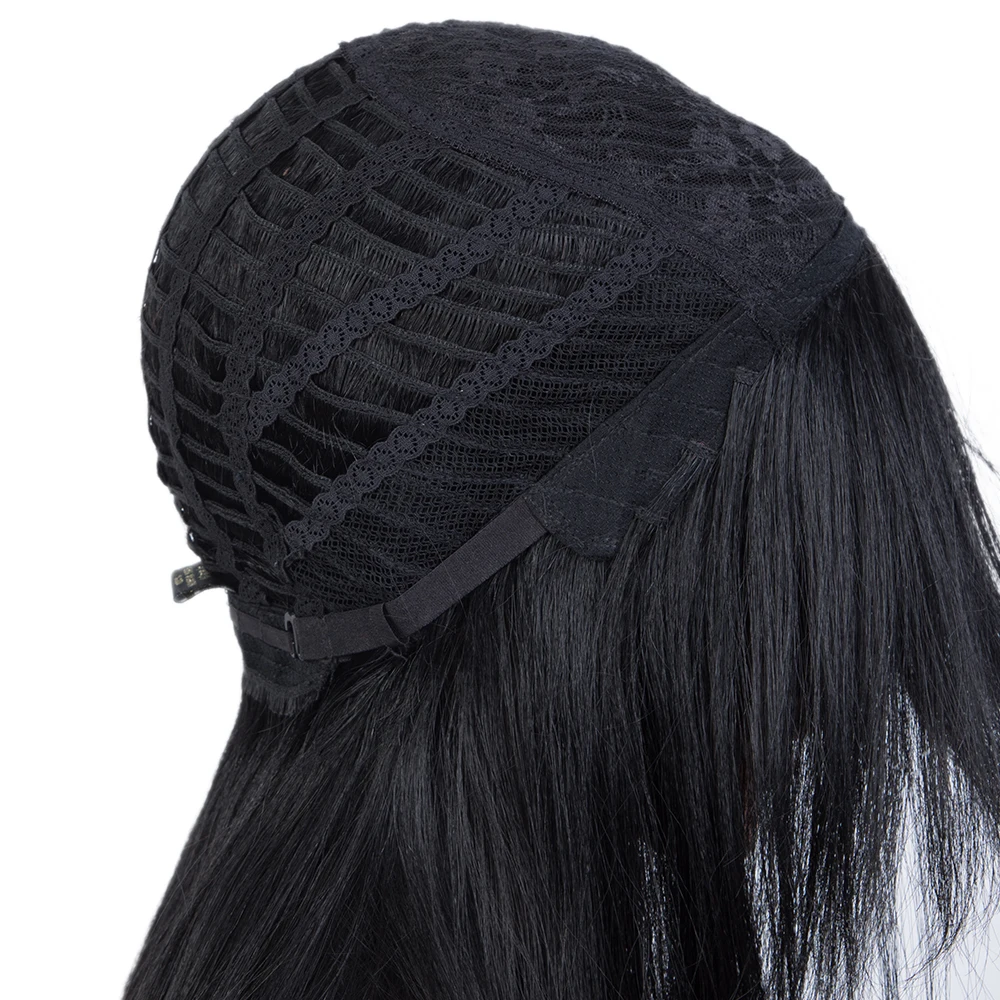 Perucas de Cabelo Humano para as Mulheres Peruca do Laço em Linha Elegante Destaque Colorido Humano Reta Brasileiro 30 Polegada Peruca Longa 7 Apliques e perucas