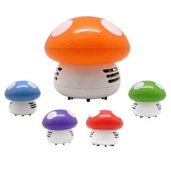 

Cute Mini Mushroom Desk Vacuum Cleaner Corner Desk Table Dust Collector Sweeper Computer Cleaning Tools 5 Colors