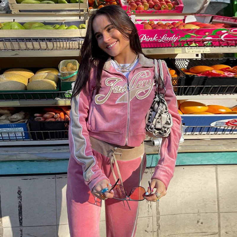 Printed Velvet Sweater Suit Women Urban 