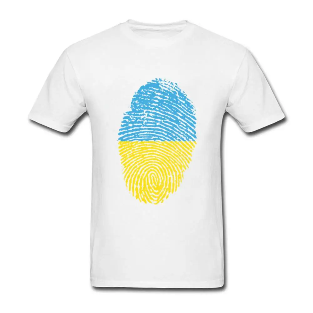 Украинский флаг, отпечаток пальца, новинка, хип-хоп camiseta Ukraine, забавная модная мужская футболка, аниме, Мужская футболка - Цвет: Белый