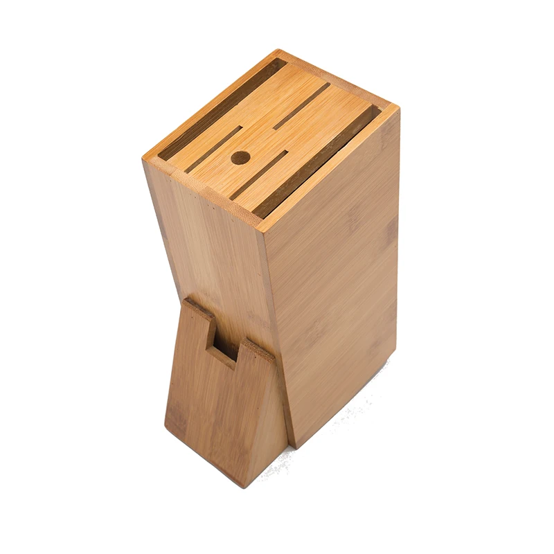 Natural Bamboo Knife Holder Classic Kitchen Tool Storage Rack Free Shipping Blocks & Roll Bags