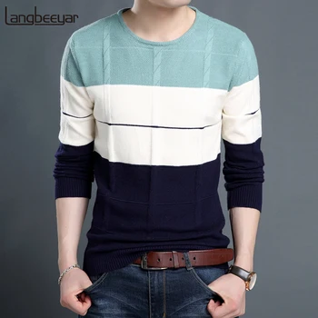 

2020 New Fashion Brand Sweaters Men Pullover O-Neck Slim Fit Jumpers Knitting Woolen Winter Korean Style Casual Men Clothes