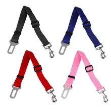 43-70cm Adjustable Dog Safety Seat Belt Car Vehicle Seatbelt Harness Lead Clip Safety Lever Auto Traction Pet Dog Supplies