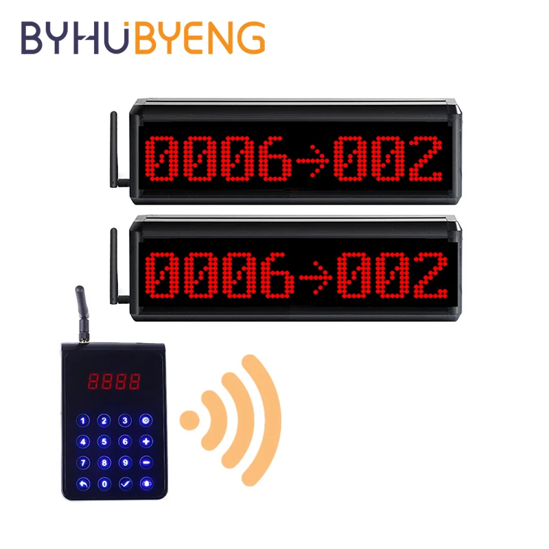 

BYHUBYENG Queue Wireless Display Calling System Factory Outlet Video Demo FCC Certification Voice Customized Management Service