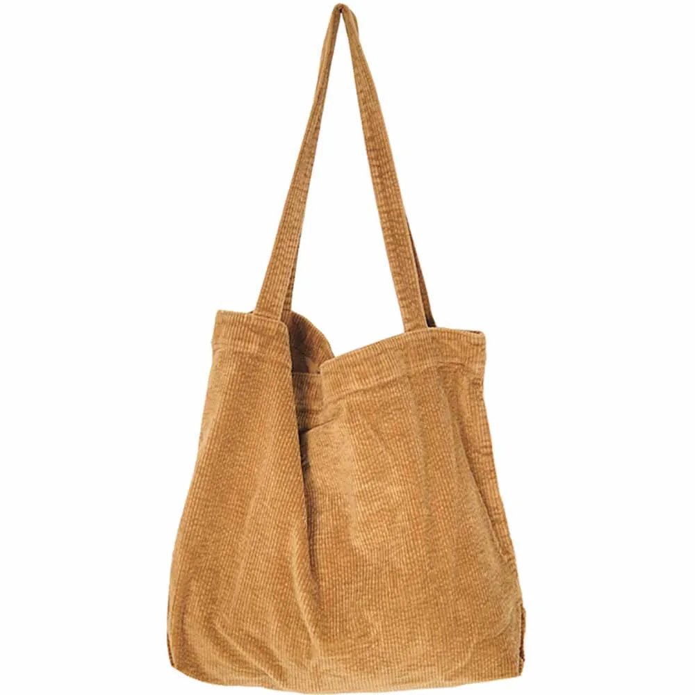 Fashion Corduroy Handbags For Women Female Large Capacity Shoulder Bag Ladies Brand Design Casual Tote Bags Free Shipping Packs