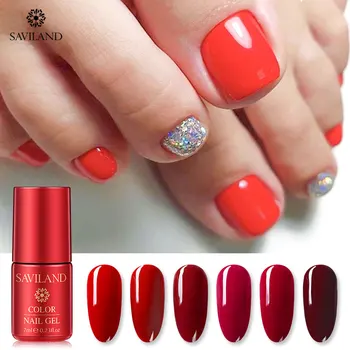 

Saviland 126 Colors Gel Nail Polish for Manicure Semi Permanent Vernis Soak Off Enamel Gel Varnish Top Base Coat Nail Art