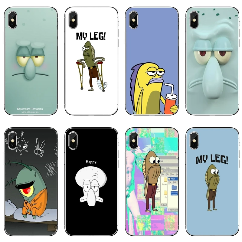Cute Plankton Squidward Fish Accessories Phone Case For iPhone 11 Pro XS Max XR X 8 7 6 6S Plus 5 5S SE 4S 4 iPod Touch 5 6 phone cases for iphone 8