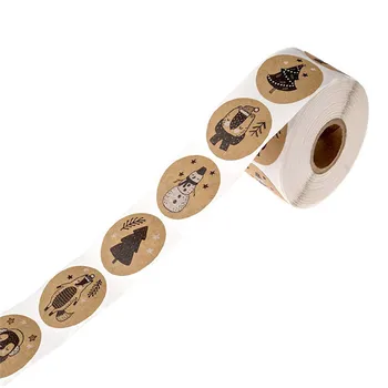 Christmas Day Animal Stickers 500 Piece Roll 6