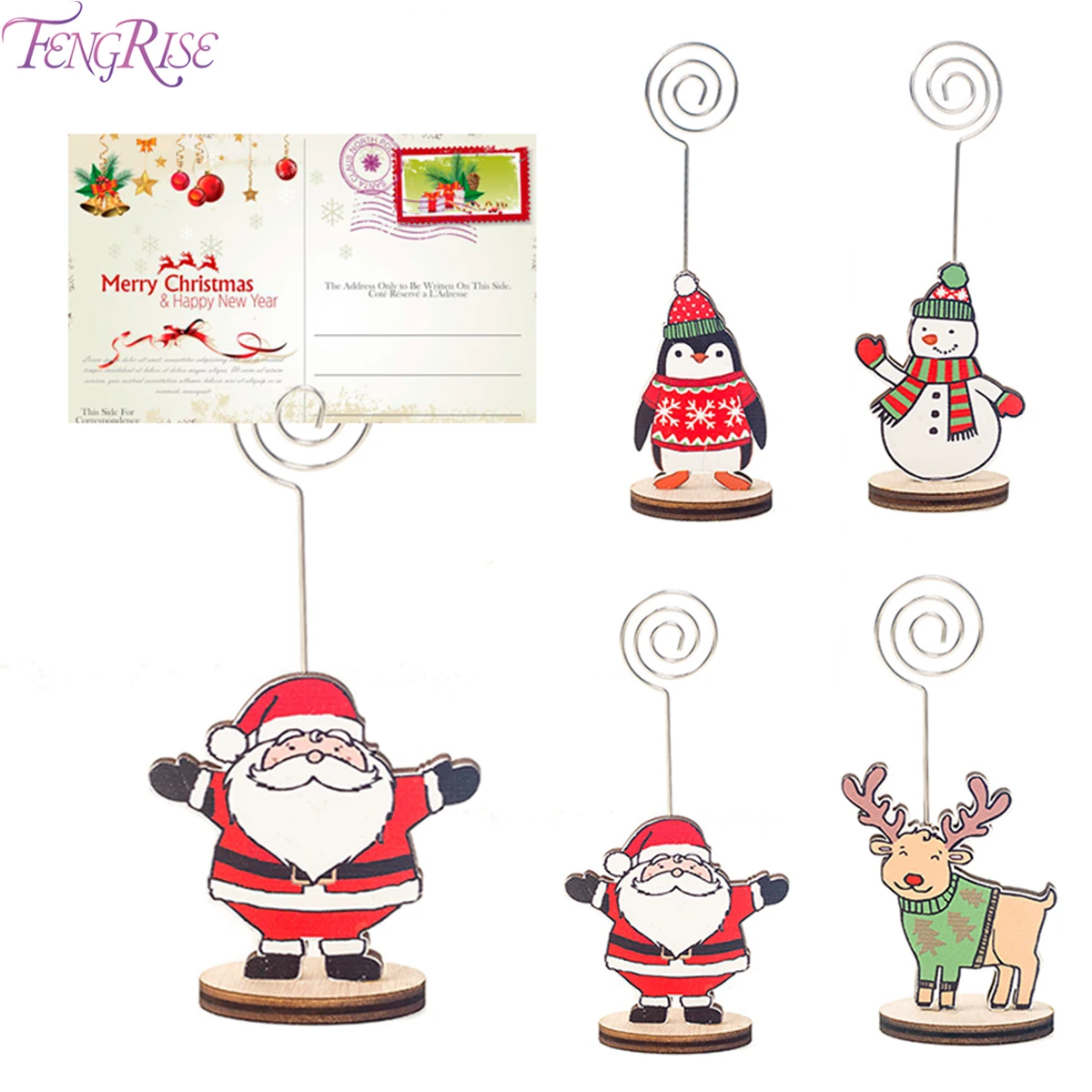 

Wooden Pendants Ornament for Note Holder Christmas Ornament Christmas Decorations Noel Navidad 2019 Christmas Gift New Year 2020
